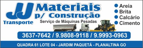 JJ Transporte e Material de Construção – EMPRESA – PLANALTINA – GO – BR