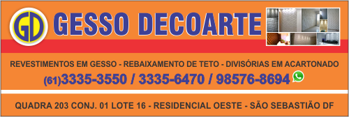 Gesso Decoarte – EMPRESA – SÃO SEBASTIÃO – DF – BR