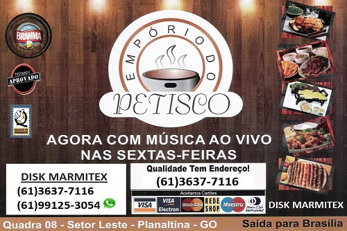 Empório do Petisco – Bar e Restaurante – EMPRESA – PLANALTINA – GO – BR
