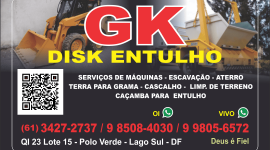 GK – Entulho e Serviços – EMPRESA – LAGO SUL – DF – BR